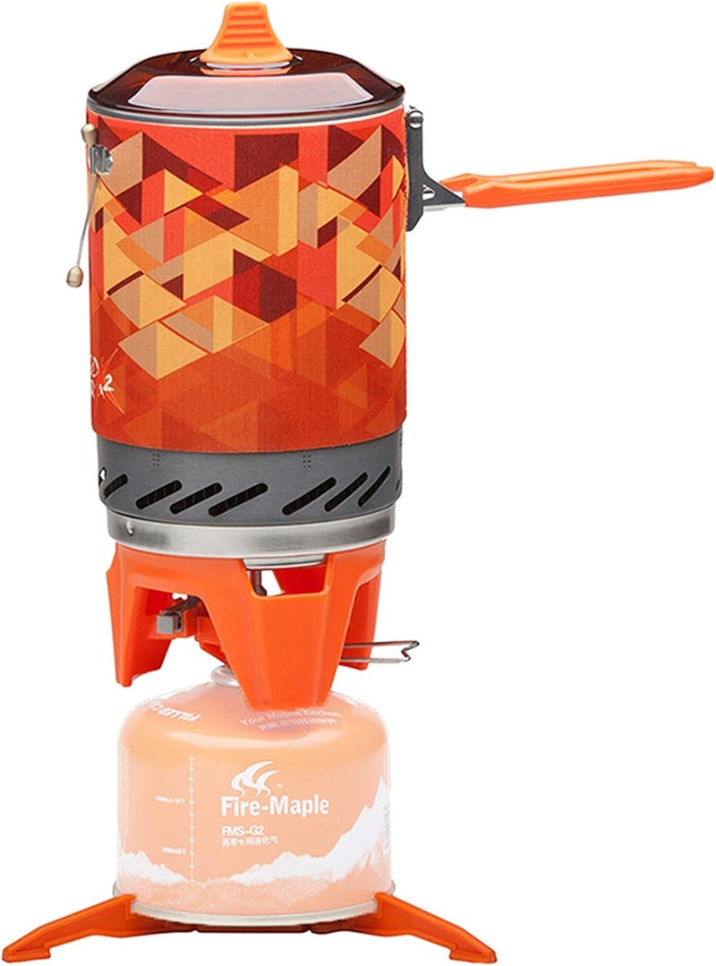 Fire-Maple Fixed Star X2 Backpacking and Camping Stove System Outdoor Propane Camp Cooking Gear Portable Pot Jet Burner Set Ideal for Hiking, Trekking, Fishing, Hunting Trips and Emergency Use - Image 1
